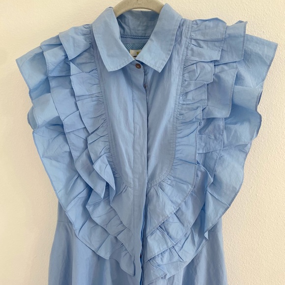 Maeve Ruffled Button-Front Mini Dress - Picture 6 of 12